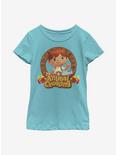 Animal Crossing: New Horizons Villager Emblem Youth Girls T-Shirt, TAHI BLUE, hi-res