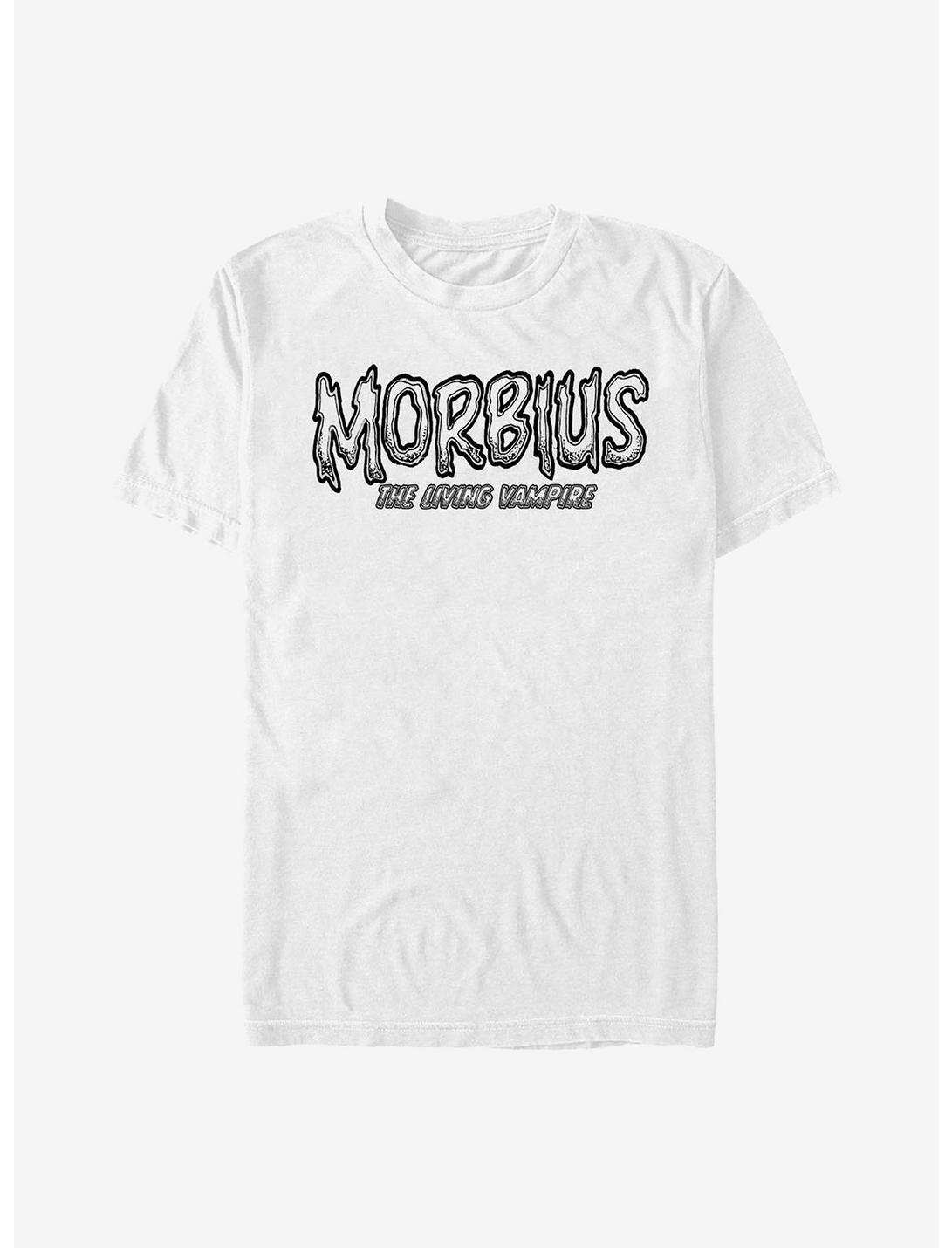 Marvel Morbius The Living Vampire Script T-Shirt, WHITE, hi-res
