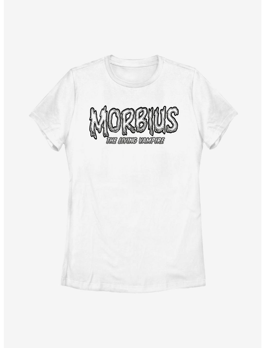 Marvel Morbius The Living Vampire Script Womens T-Shirt, WHITE, hi-res