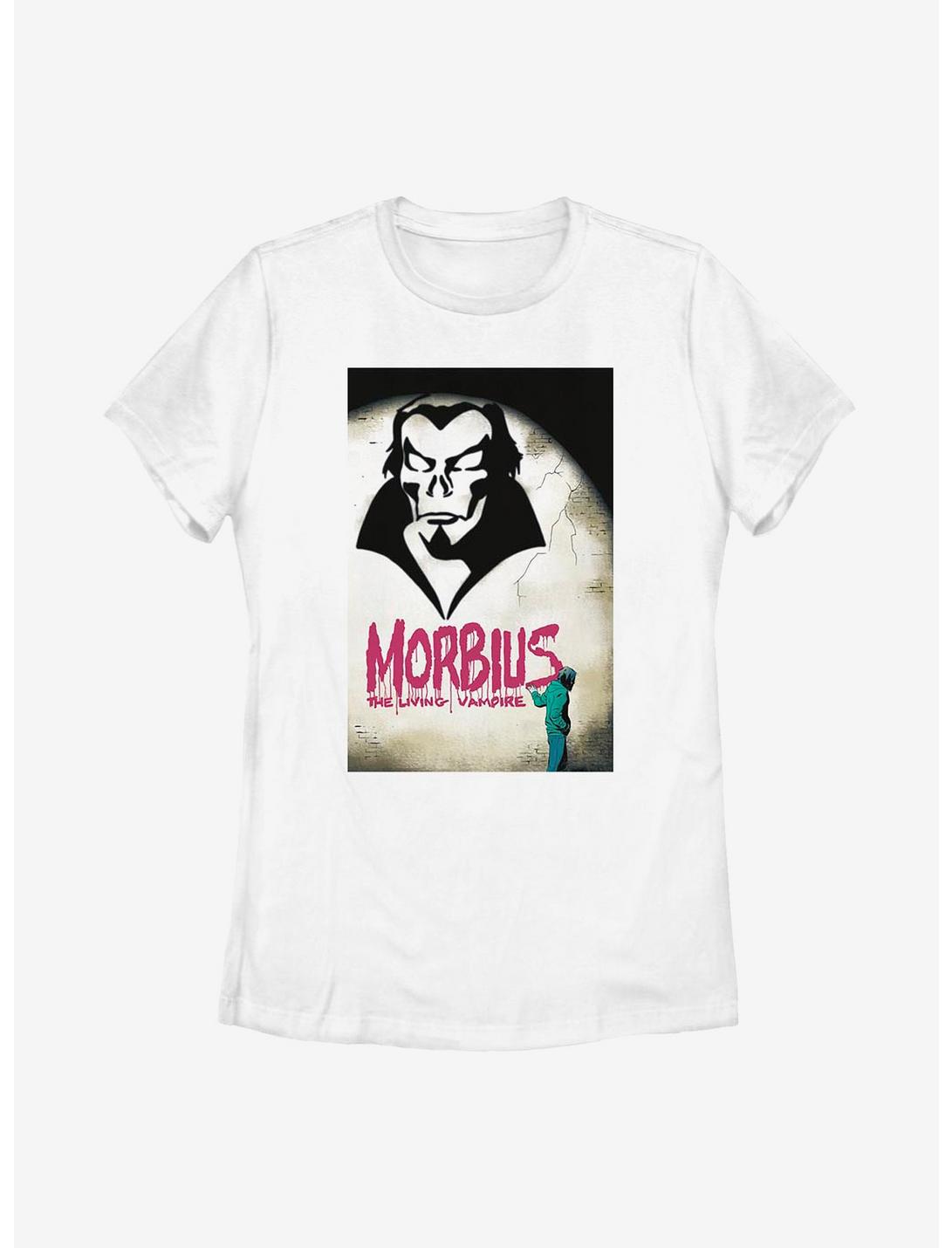 Marvel Morbius The Living Vampire Graffiti Womens T-Shirt, WHITE, hi-res