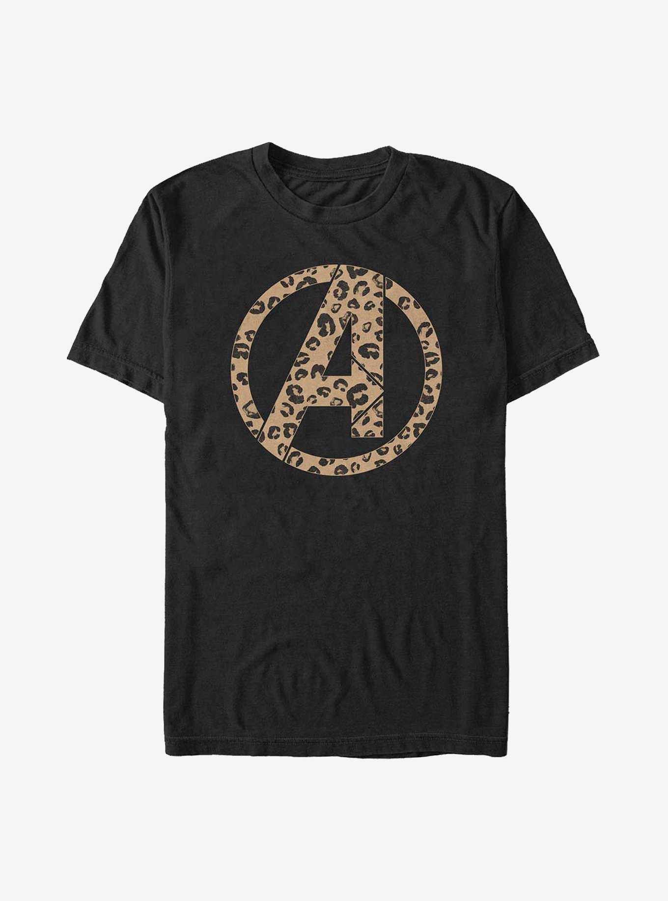 Marvel Avengers Logo Leopard Fill T-Shirt, , hi-res