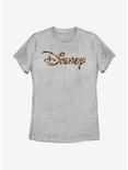 Disney Logo Leopard Fill Womens T-Shirt, ATH HTR, hi-res
