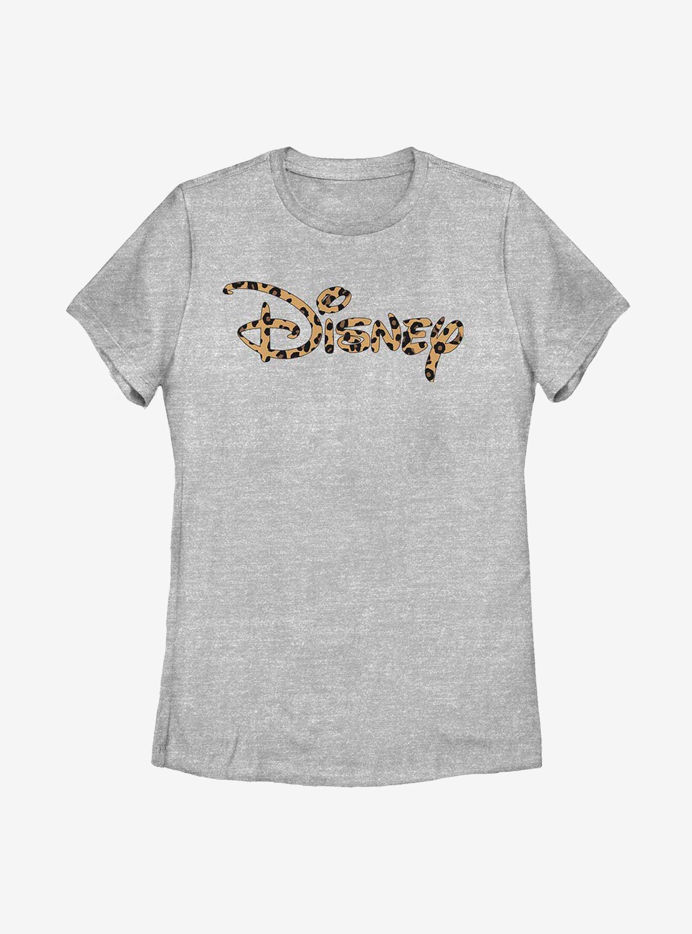 Disney Logo Leopard Fill Womens T-Shirt, , hi-res