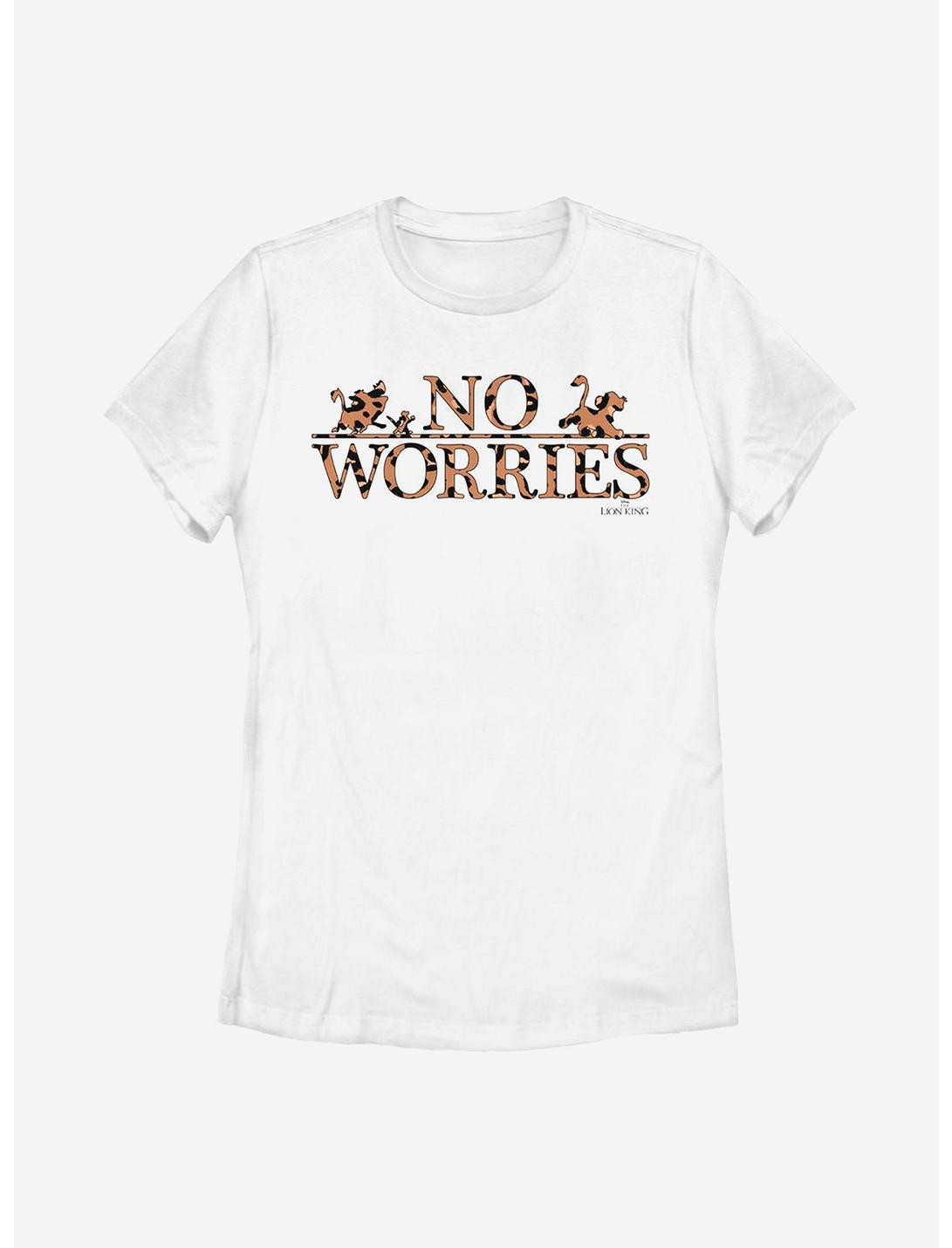 Disney The Lion King No Worries Leopard Fill Womens T-Shirt, WHITE, hi-res