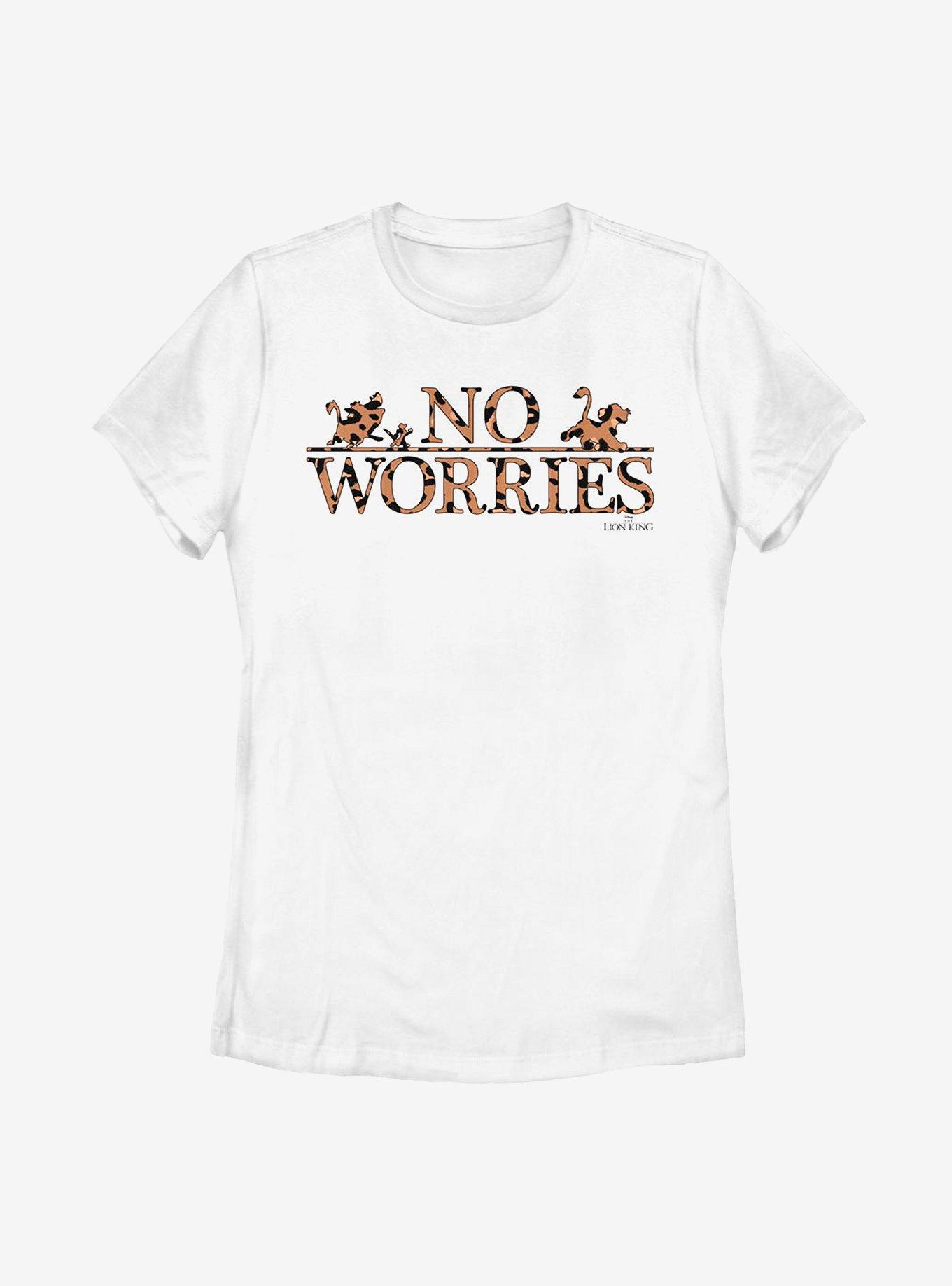 Disney The Lion King No Worries Leopard Fill Womens T-Shirt, WHITE, hi-res