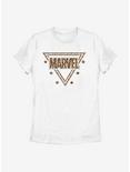 Marvel Logo Leopard Fill Womens T-Shirt, WHITE, hi-res