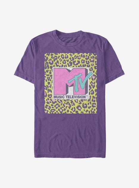 MTV Icon Leopard Border T-Shirt - PURPLE | BoxLunch