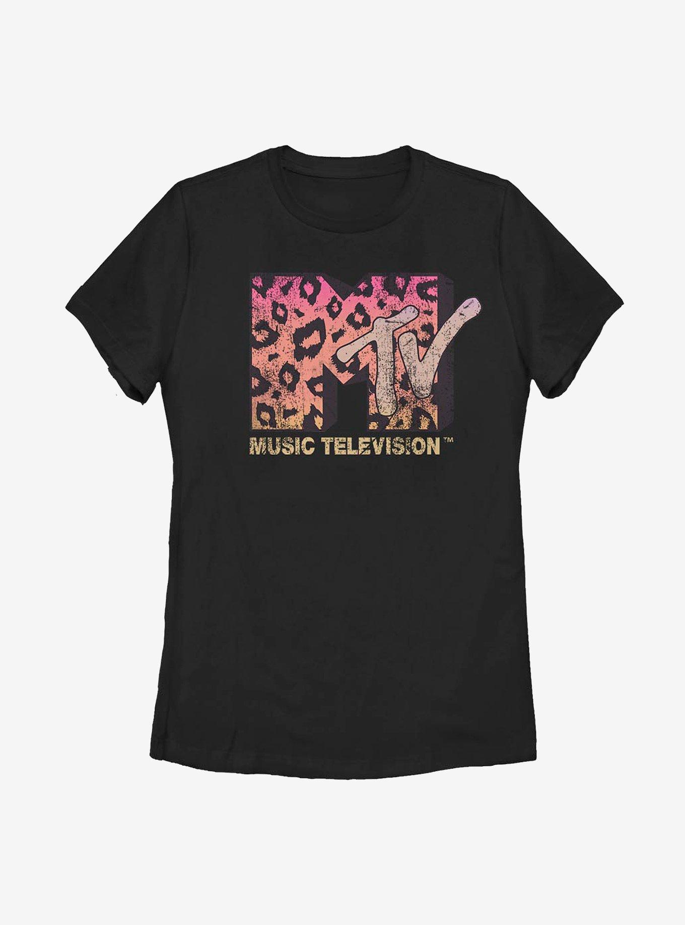 MTV Leopard Print Neon Icon Womens T-Shirt, , hi-res