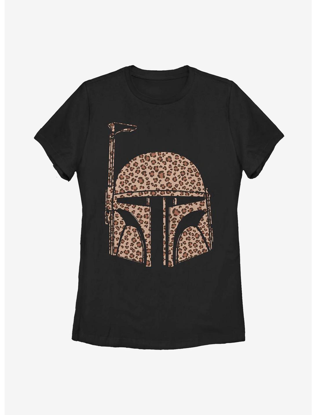 Star Wars Boba Fett Helmet Cheetah Womens T-Shirt, BLACK, hi-res