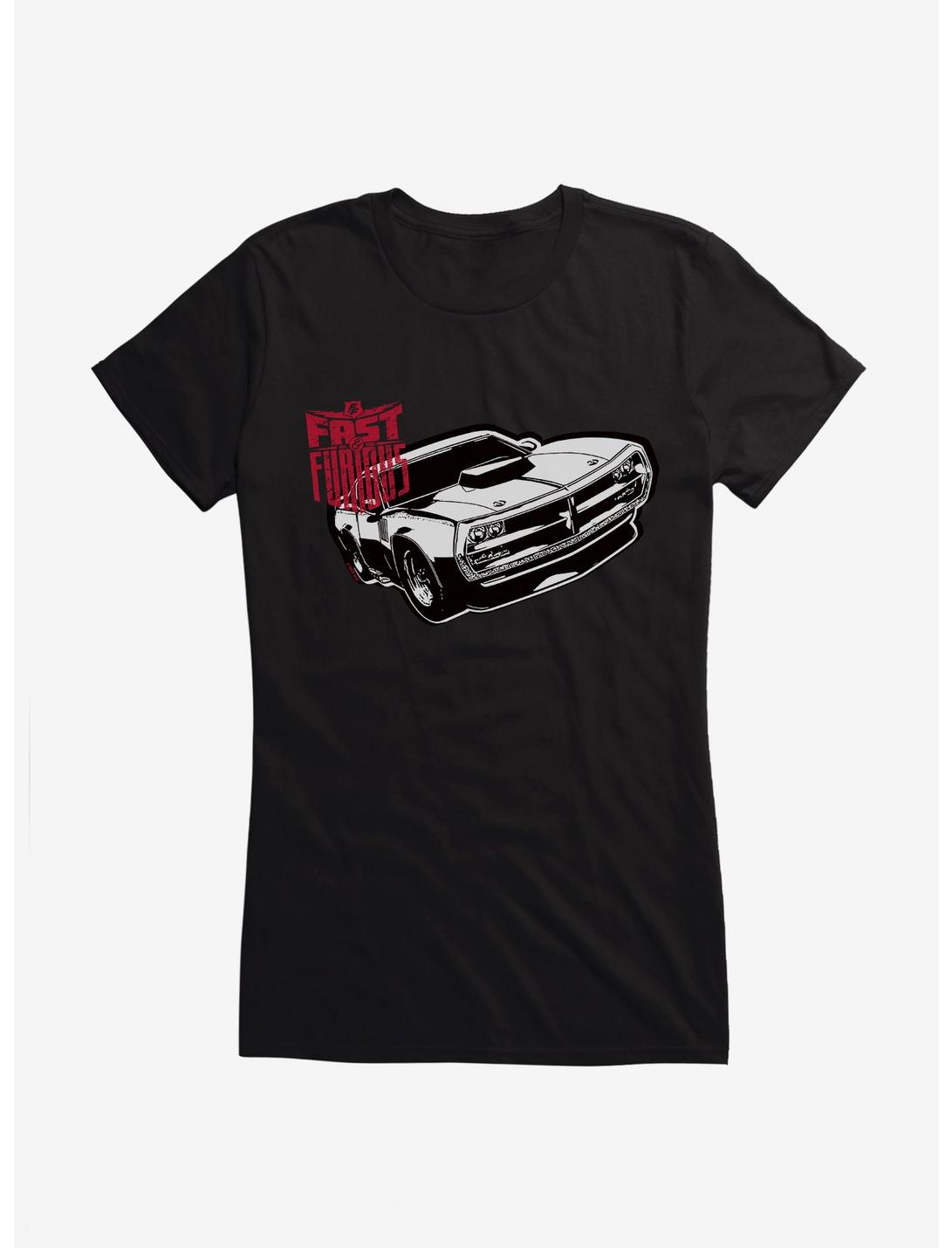 Fast & Furious Car Stencil Girls T-Shirt, , hi-res