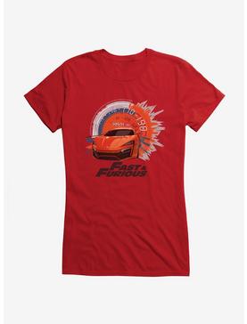 Fast & Furious Orange Car Gauge Girls T-Shirt, , hi-res