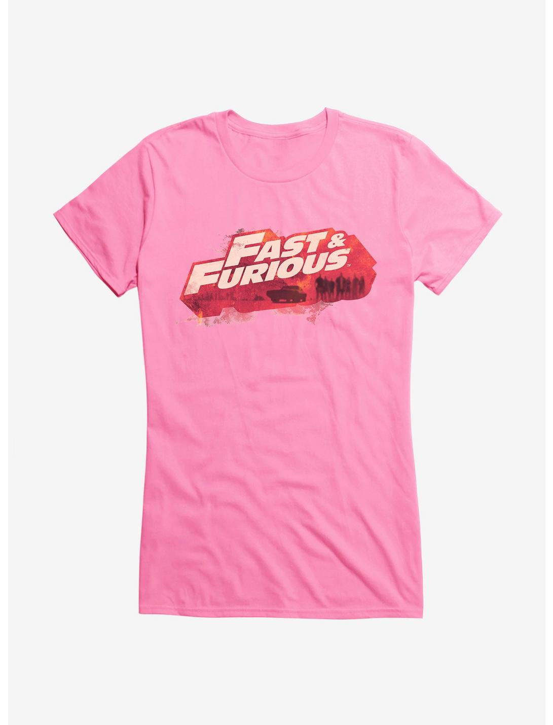 Fast & Furious Title Script Fill Girls T-Shirt, , hi-res