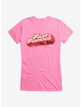 Fast & Furious Title Script Fill Girls T-Shirt, , hi-res