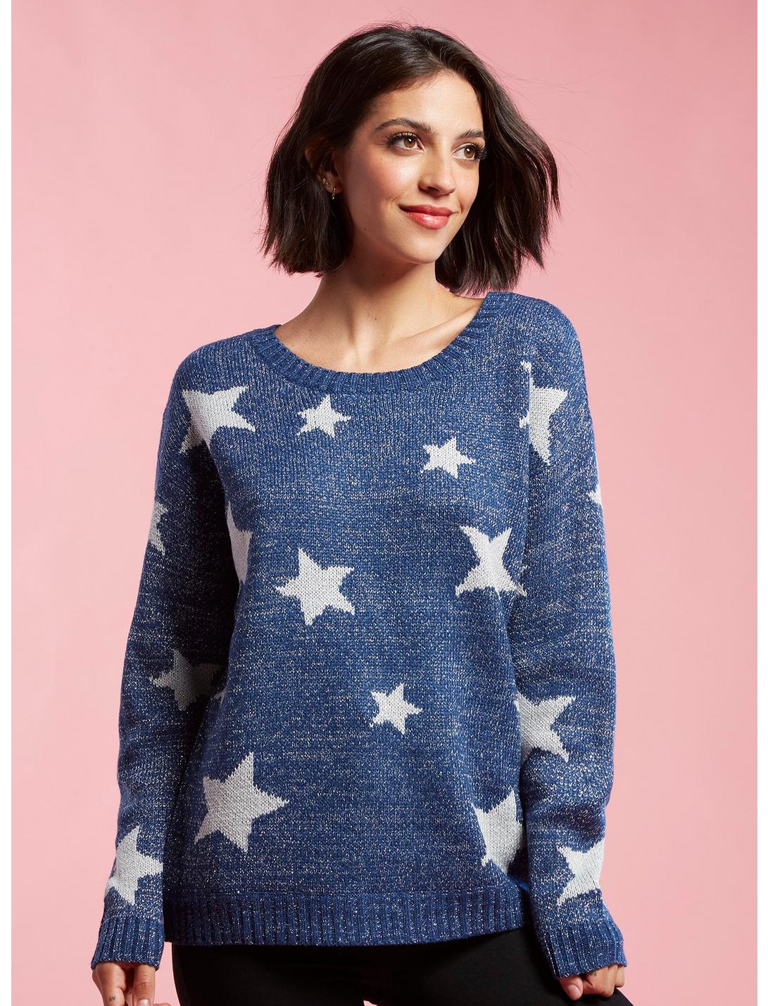 Coraline Silver Star Sweater, MULTI, hi-res