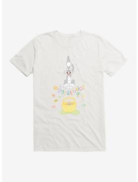 Looney Tunes Easter Bugs Bunny Egg-Static! T-Shirt, WHITE, hi-res