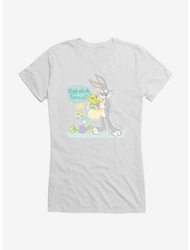Looney Tunes Easter Bugs Bunny Tweety Egg-Stra Special! Girls T-Shirt, WHITE, hi-res