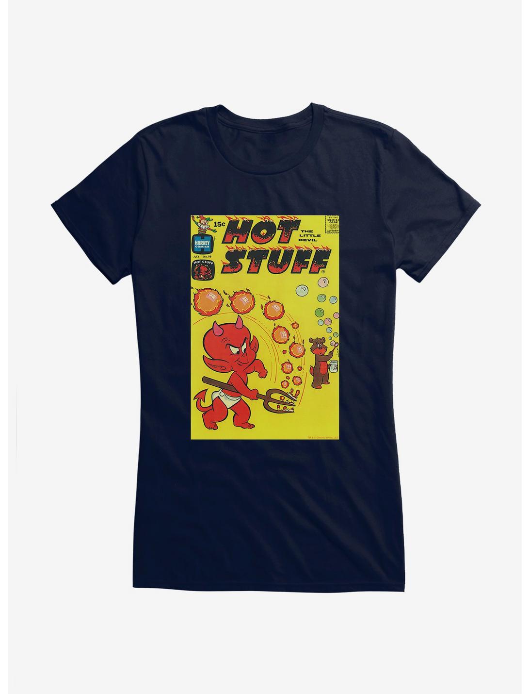 Hot Stuff The Little Devil Bubble Blowing Comic Cover Girls T-Shirt, , hi-res