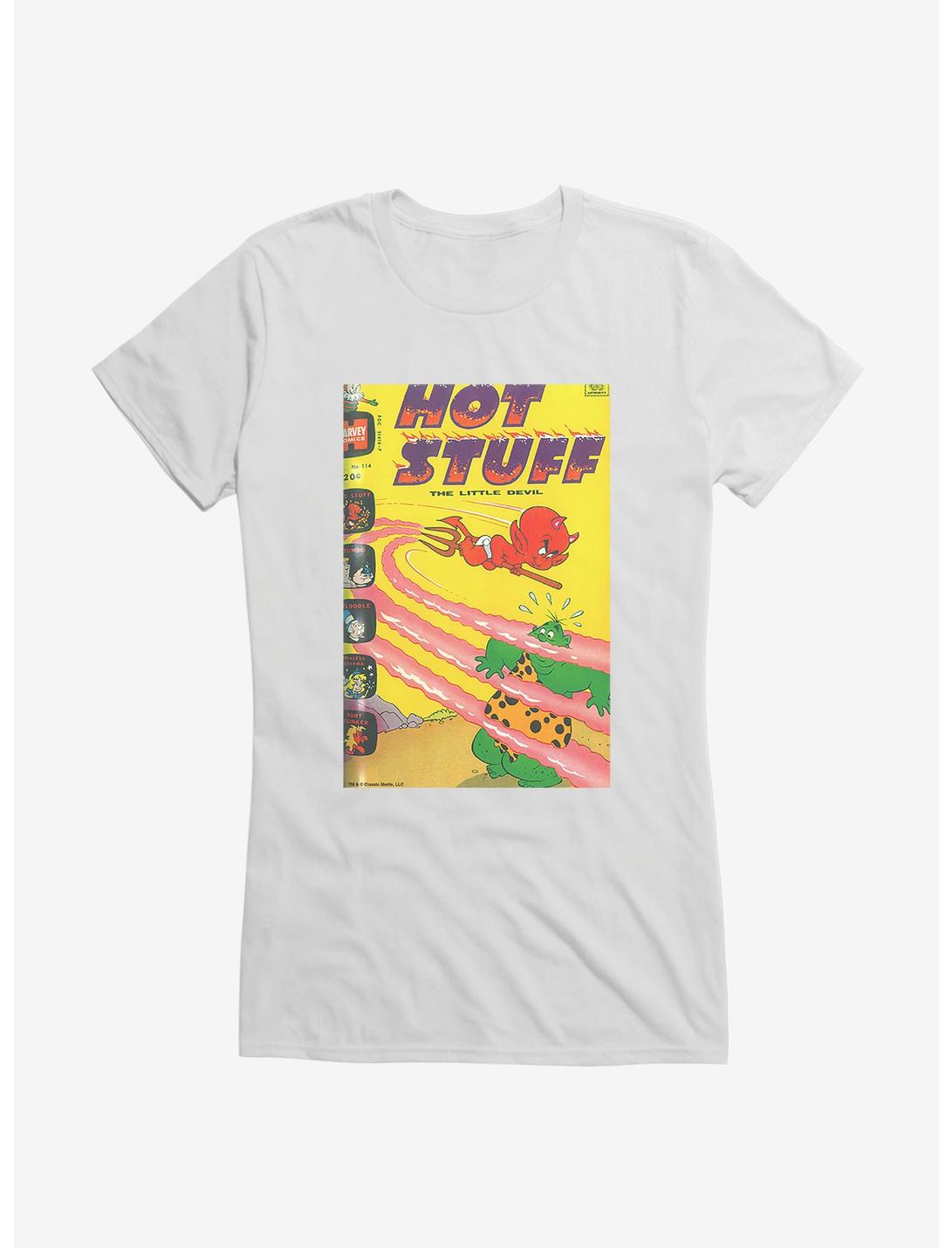 Hot Stuff The Little Devil Flying Away Comic Cover Girls T-Shirt, , hi-res
