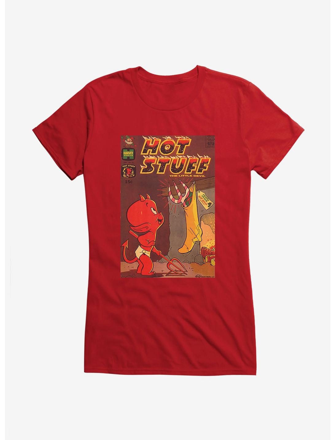Hot Stuff The Little Devil Merry Xmas Comic Cover Girls T-Shirt, , hi-res