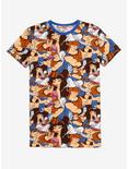 Cakeworthy Disney Hercules Characters Allover Print T-Shirt, MULTI, hi-res
