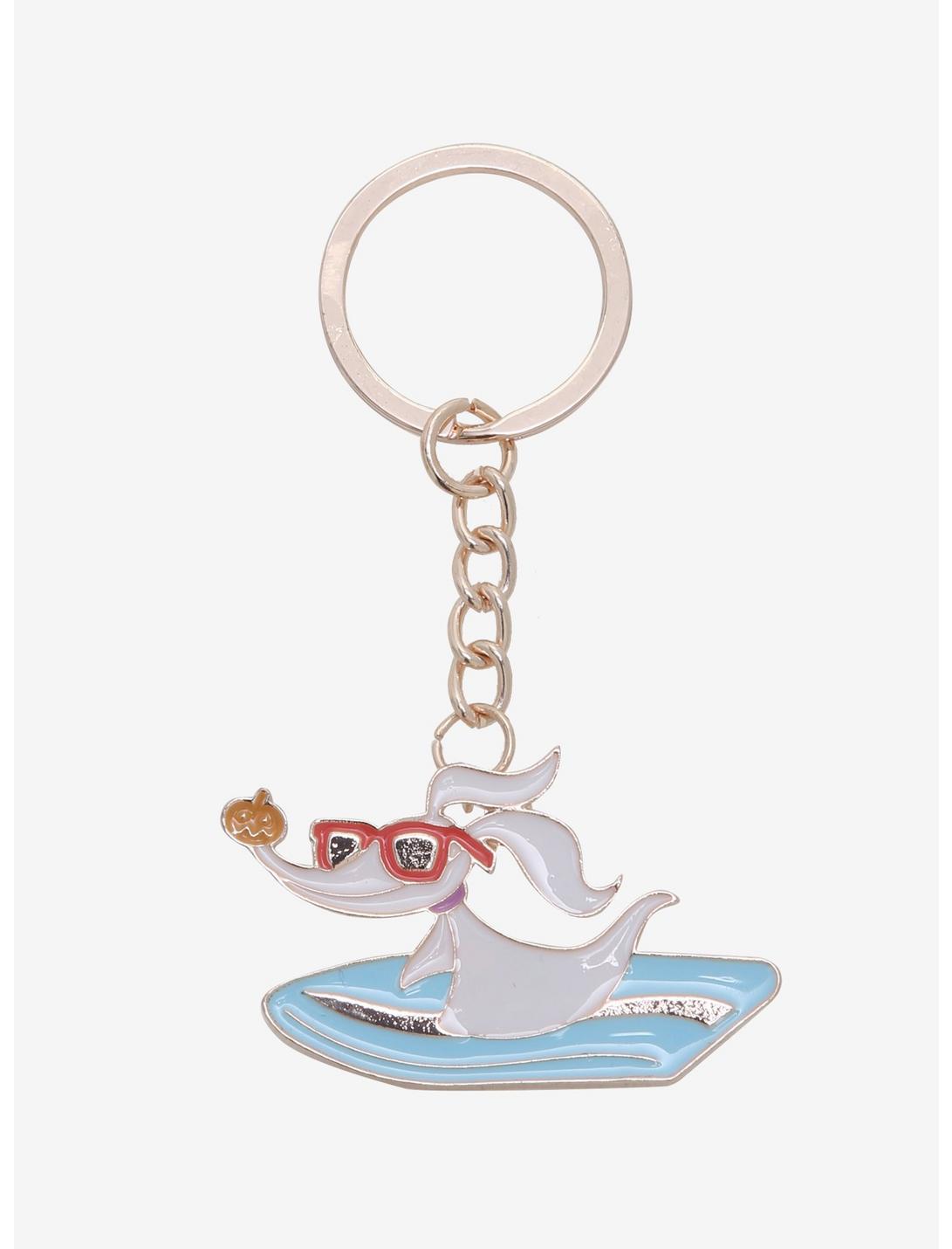 Disney The Nightmare Before Christmas Summer Zero Surf Enamel Keychain - BoxLunch Exclusive, , hi-res