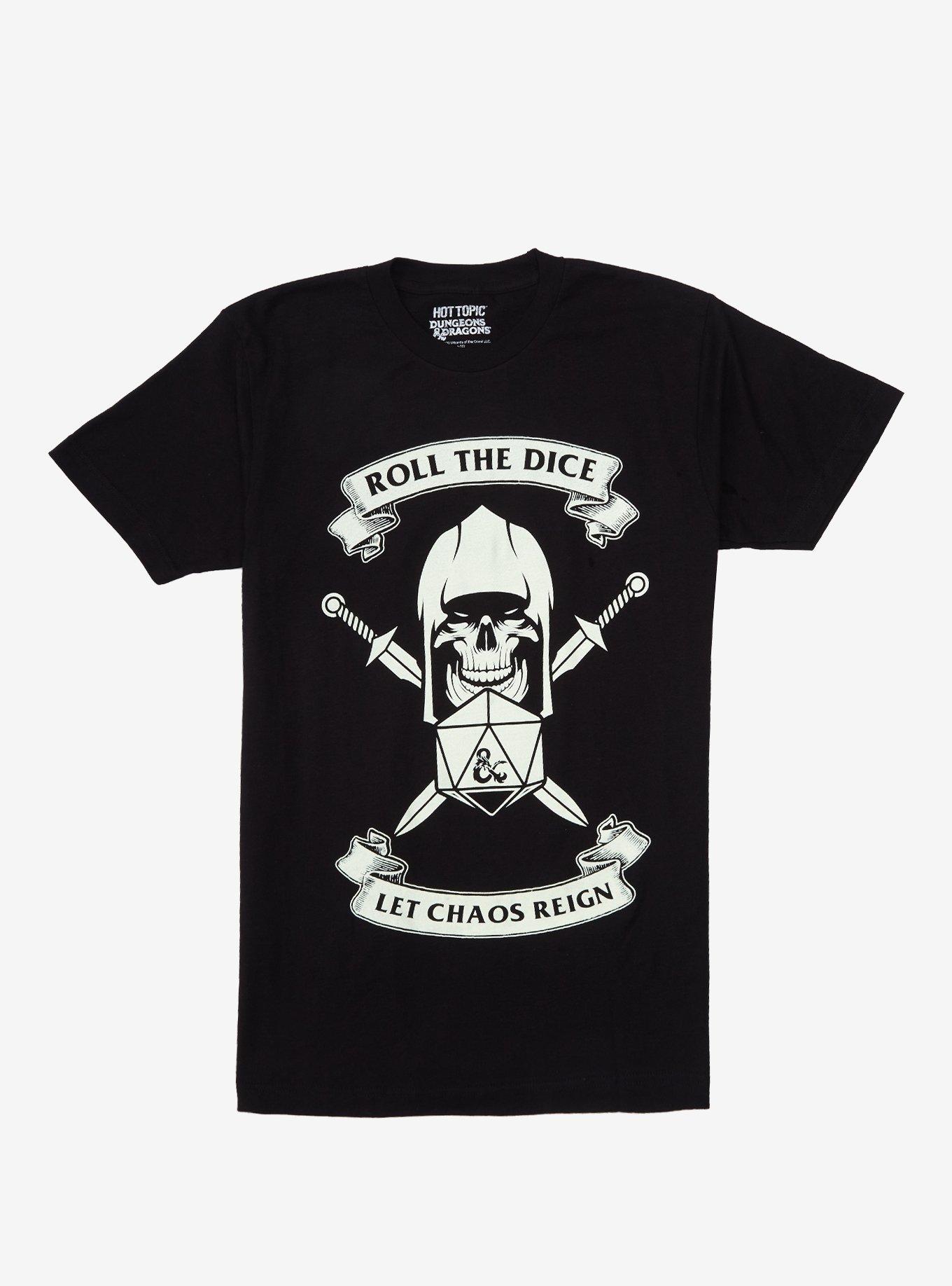 Dungeons & Dragons Roll The Dice T-Shirt, BLACK, hi-res