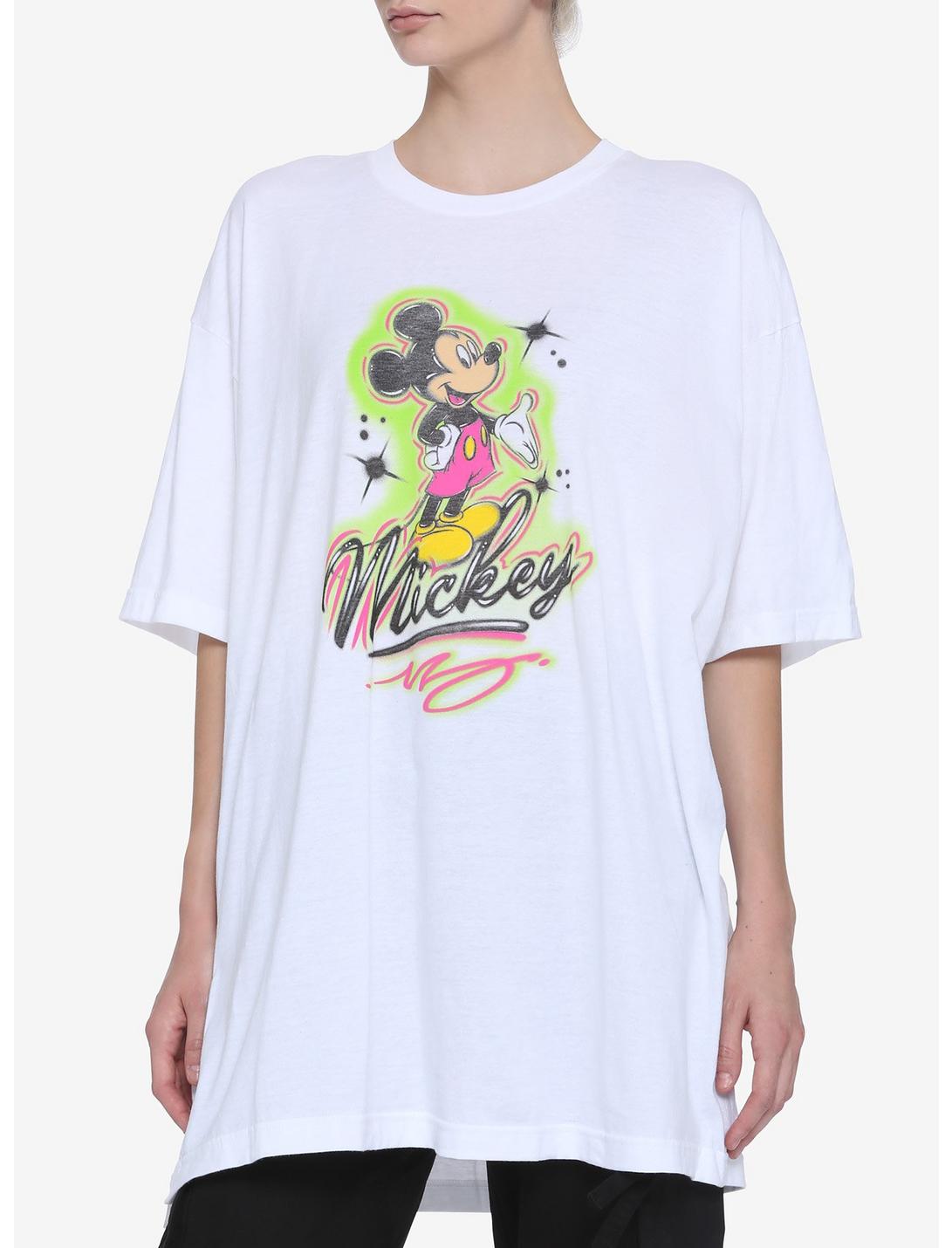 Disney Mickey Mouse Airbrush Art Oversized Girls T-Shirt, MULTI, hi-res