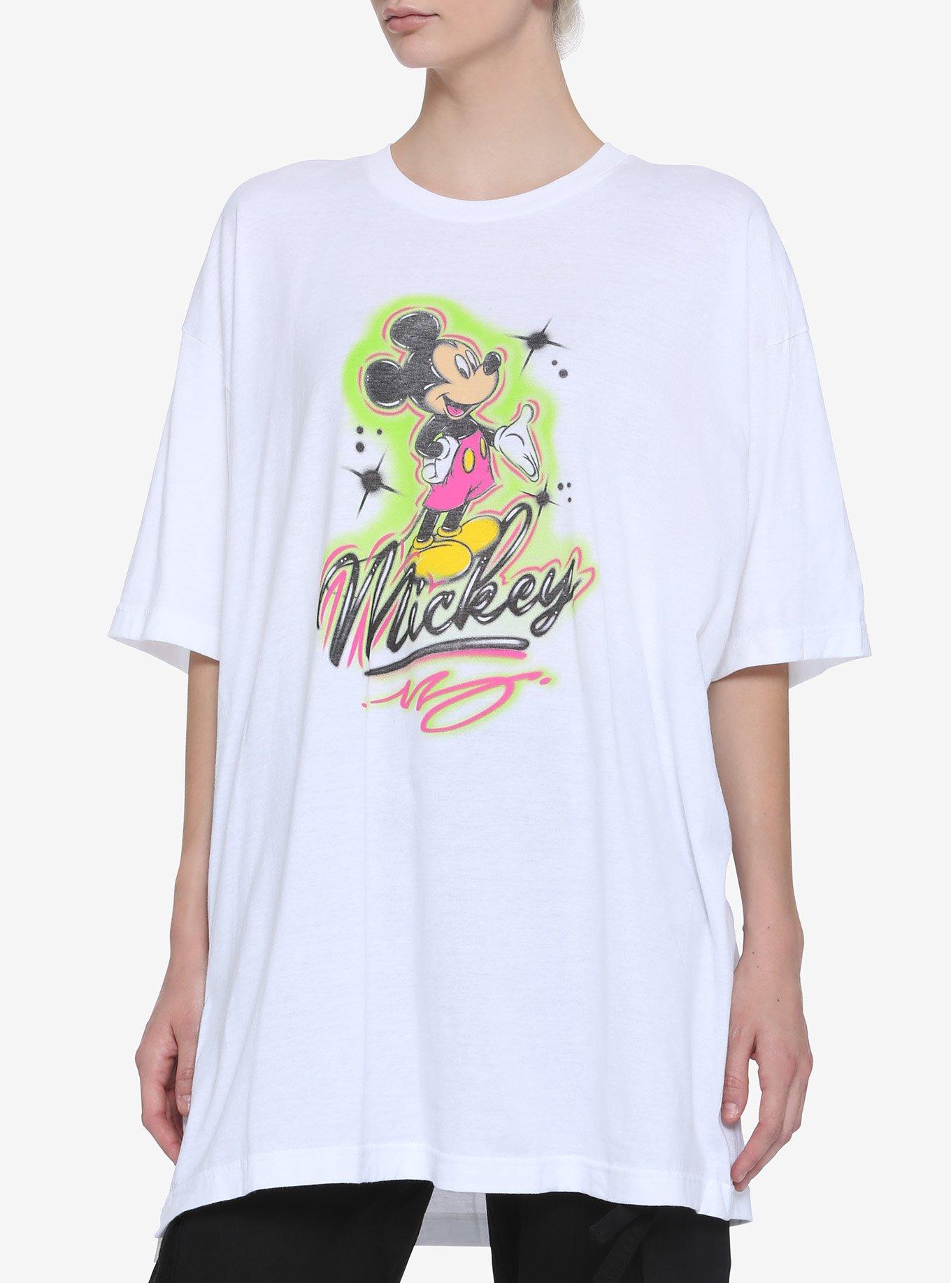 Disney Mickey Mouse Airbrush Art Oversized Girls T-Shirt, MULTI, hi-res