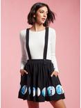Coraline Button Moon Suspender Skirt, BLACK, hi-res