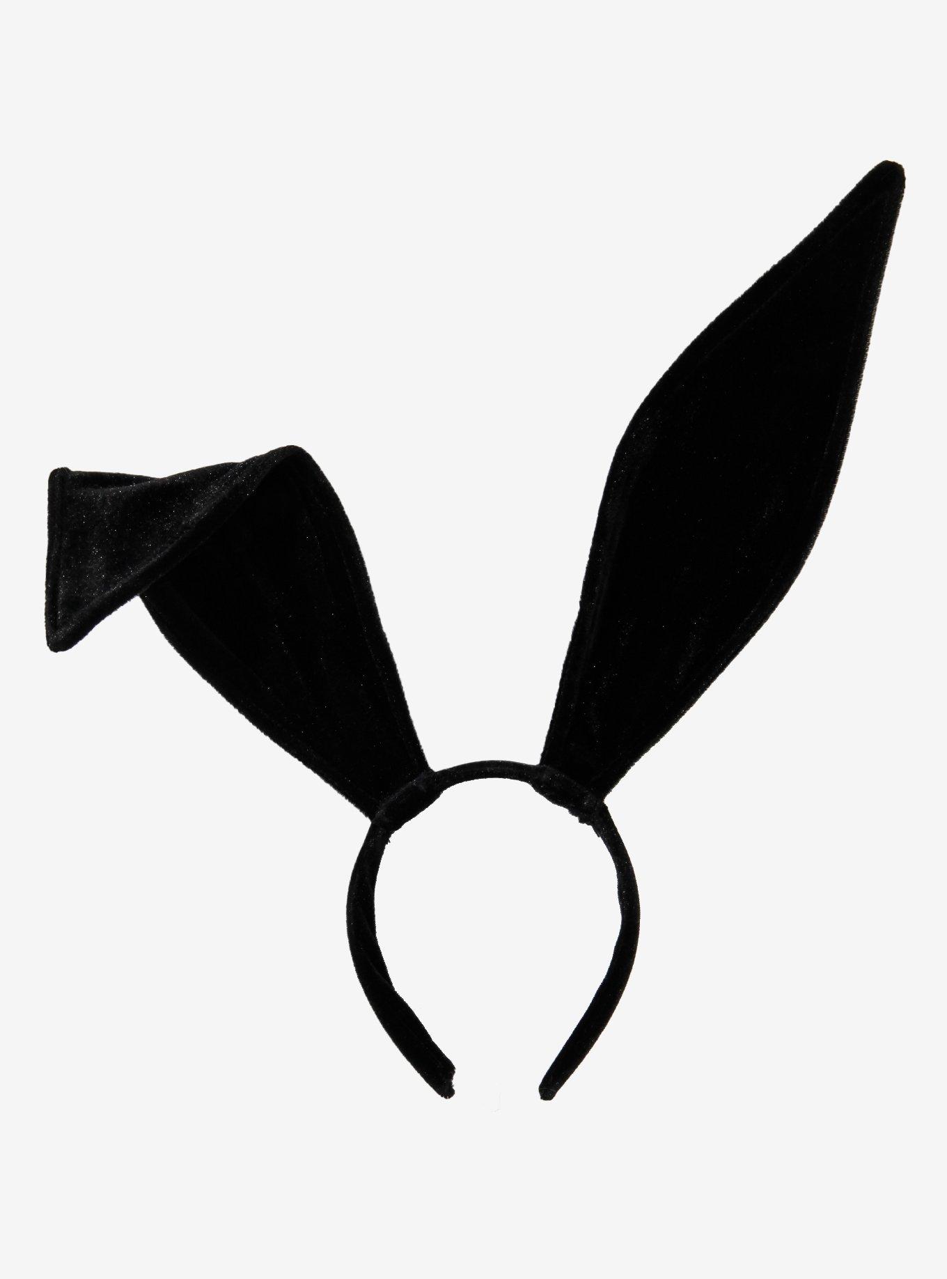 Black Rabbit Poseable Ears Headband, , hi-res