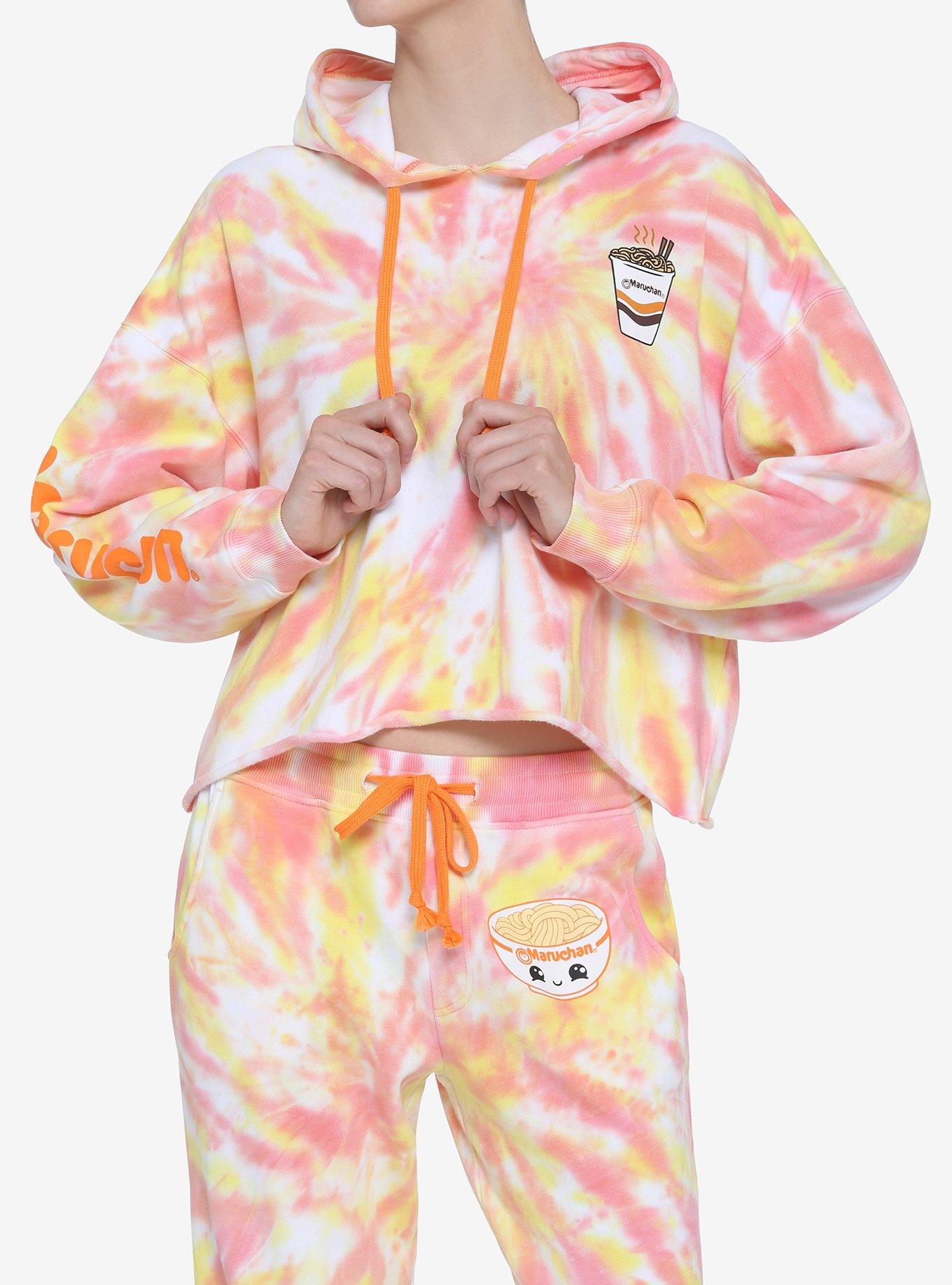 Maruchan Tie-Dye Girls Crop Hoodie, TIE DYE, hi-res