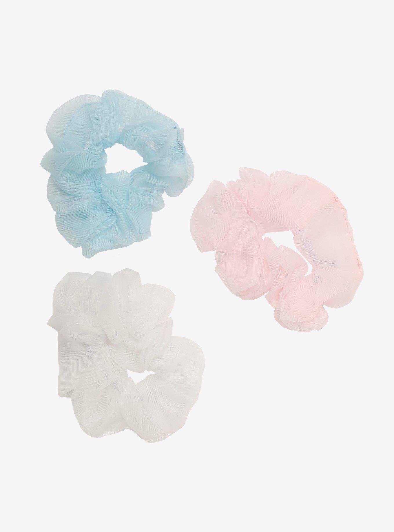 Pastel Mesh Scrunchie Set, , hi-res