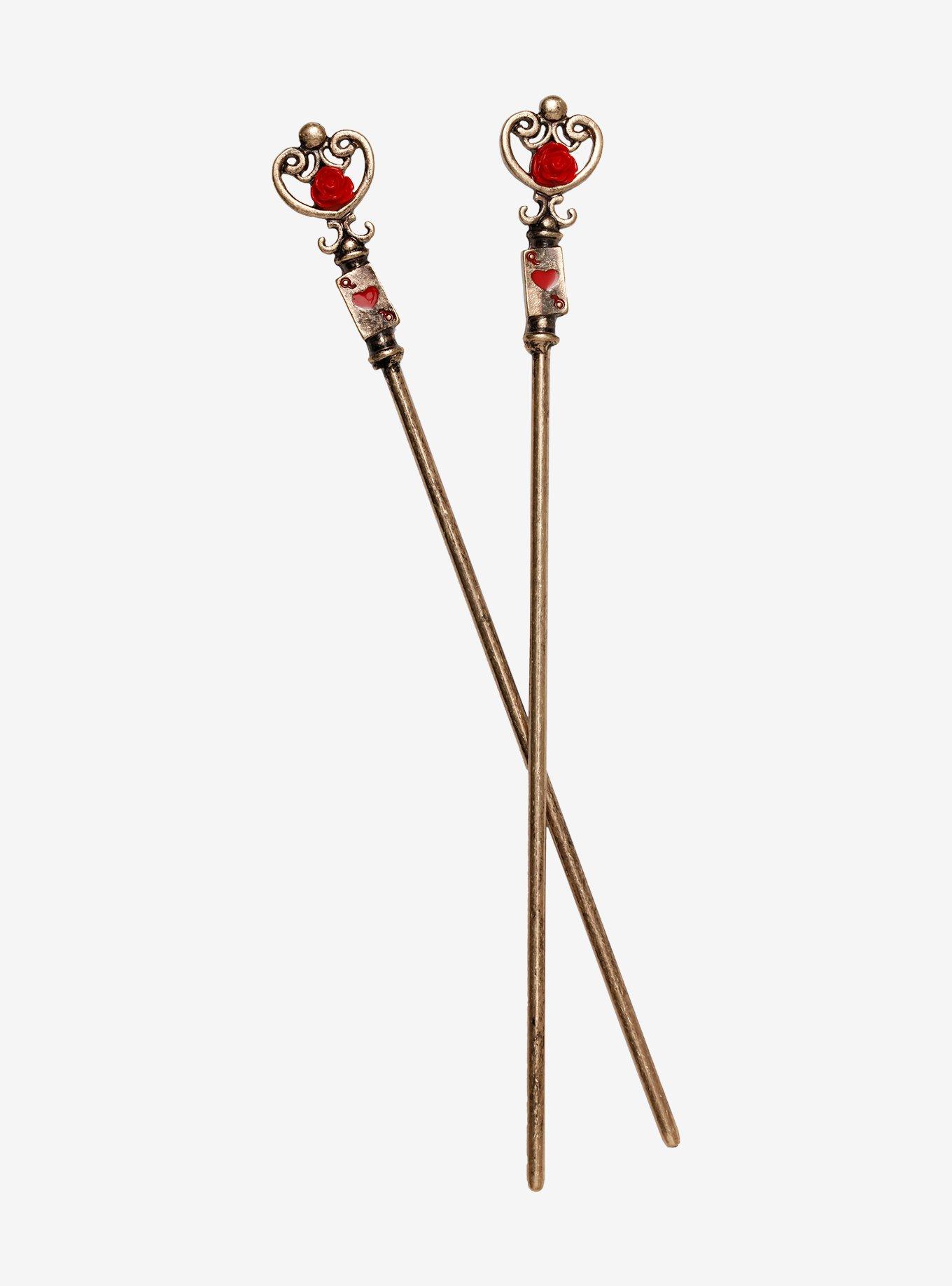Alice In Wonderland Red Queen Hair Sticks, , hi-res