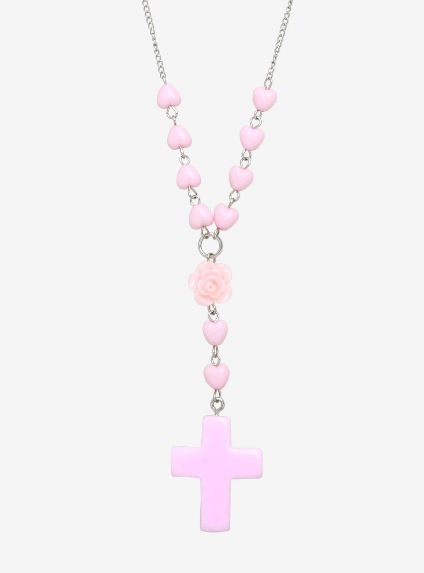 Pastel Pink Rosary, , hi-res