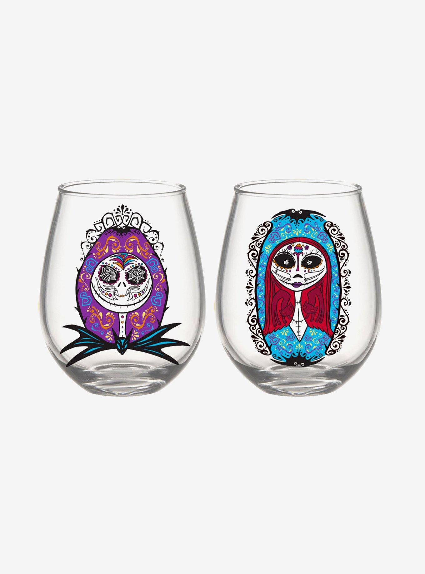 Nightmare Before Christmas 20 Ounce Stemless Wine Glass Set