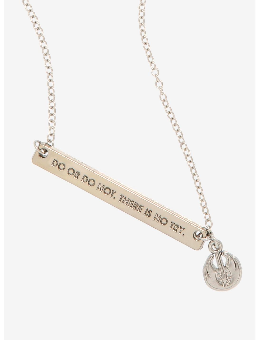 Star Wars Do Or Do Not Necklace - BoxLunch Exclusive, , hi-res