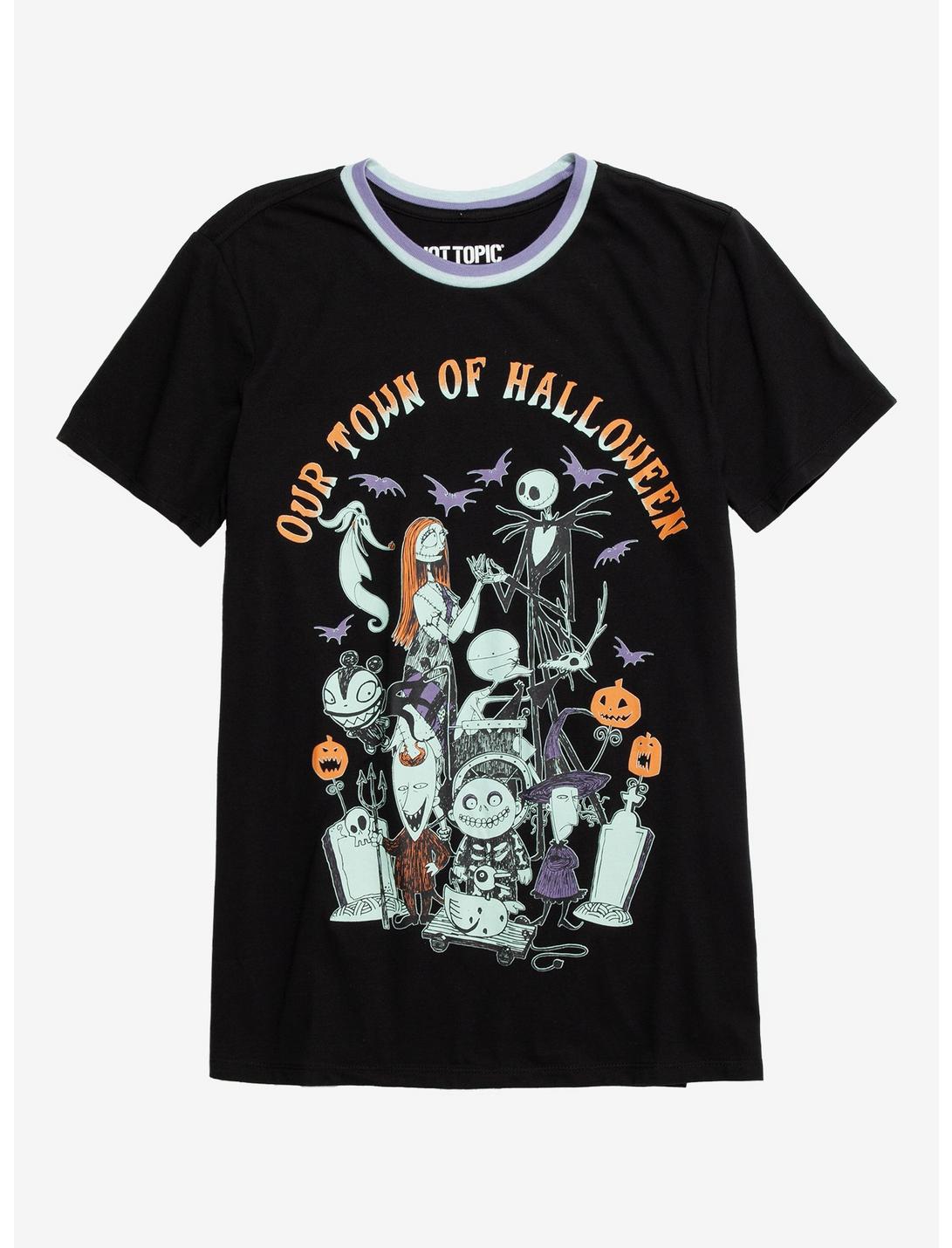 The Nightmare Before Christmas Our Town Group Girls T-Shirt, MULTI, hi-res