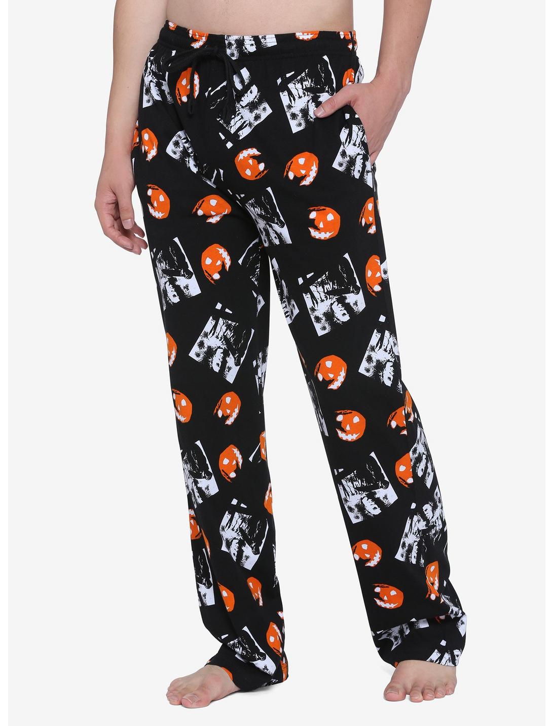 Halloween Michael Myers & Pumpkin Pajama Pants, MULTI, hi-res