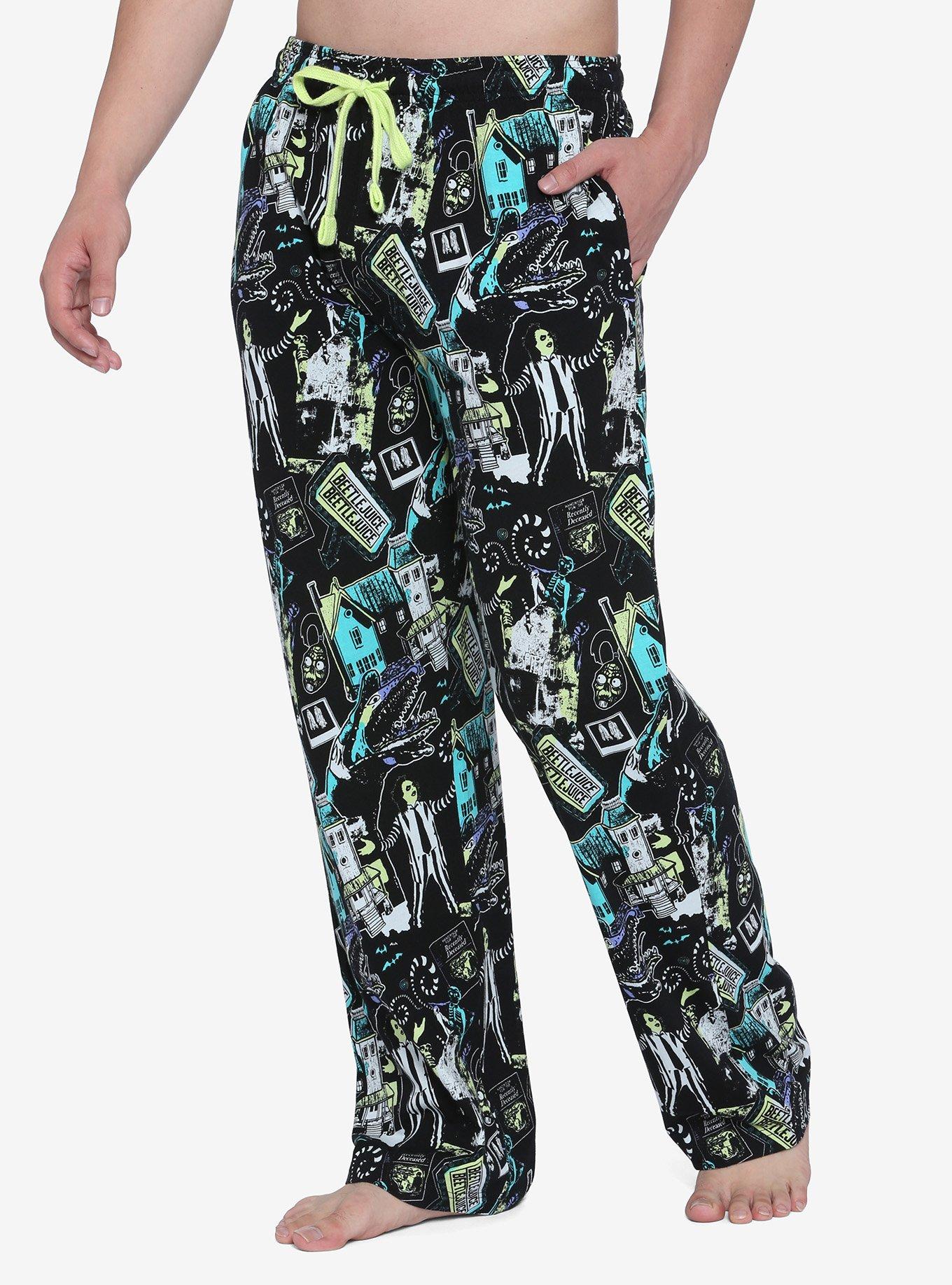 Beetlejuice Poster Collage Pajama Pants, MULTI, hi-res