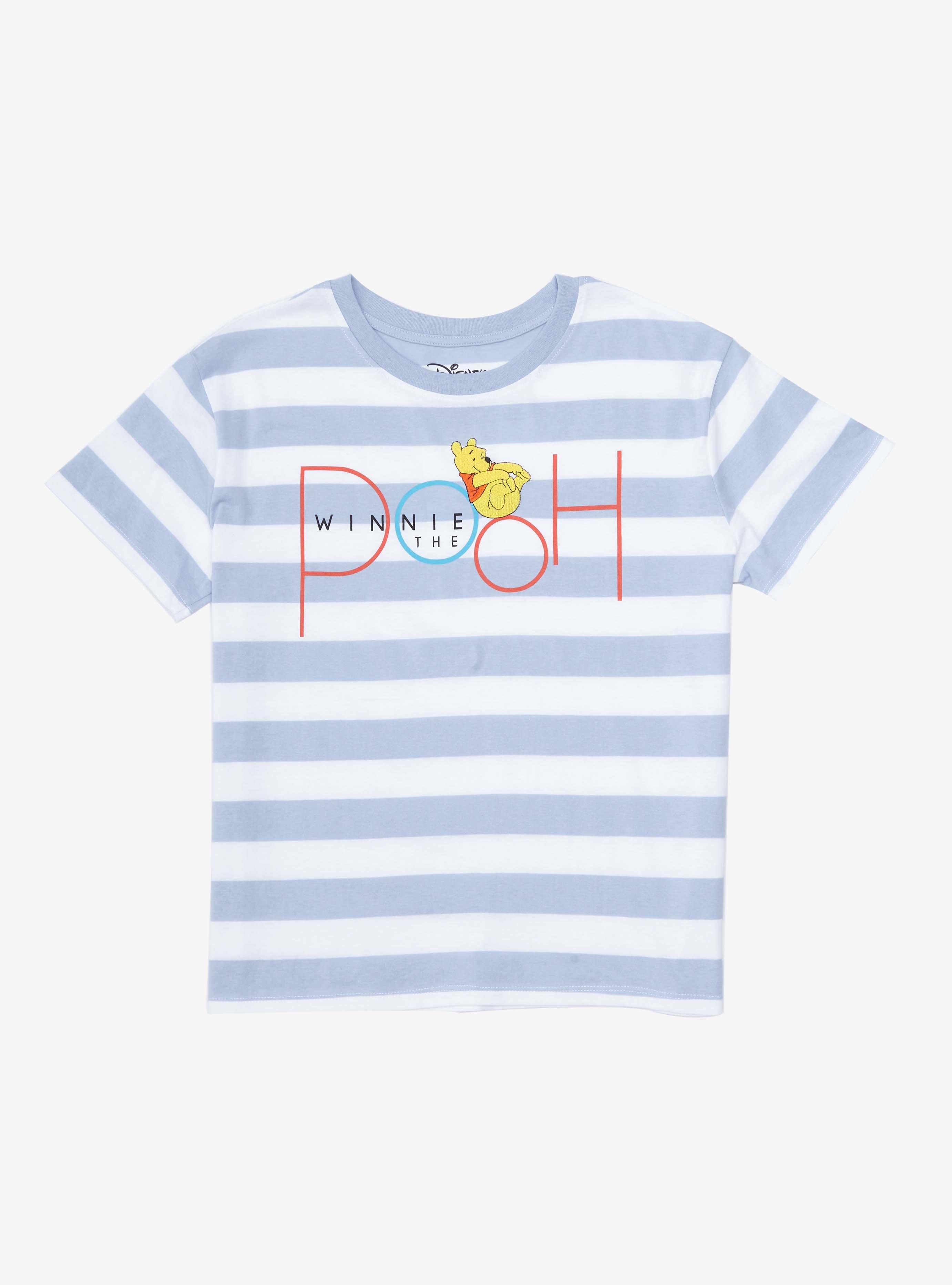 Disney Winnie the Pooh Striped T-Shirt - BoxLunch Exclusive, WHITE, hi-res