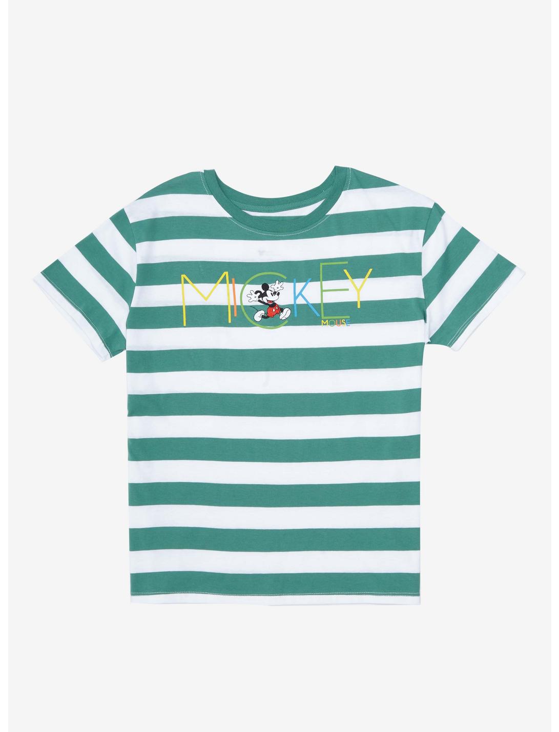 Disney Mickey Mouse Striped T-Shirt - BoxLunch Exclusive, WHITE, hi-res