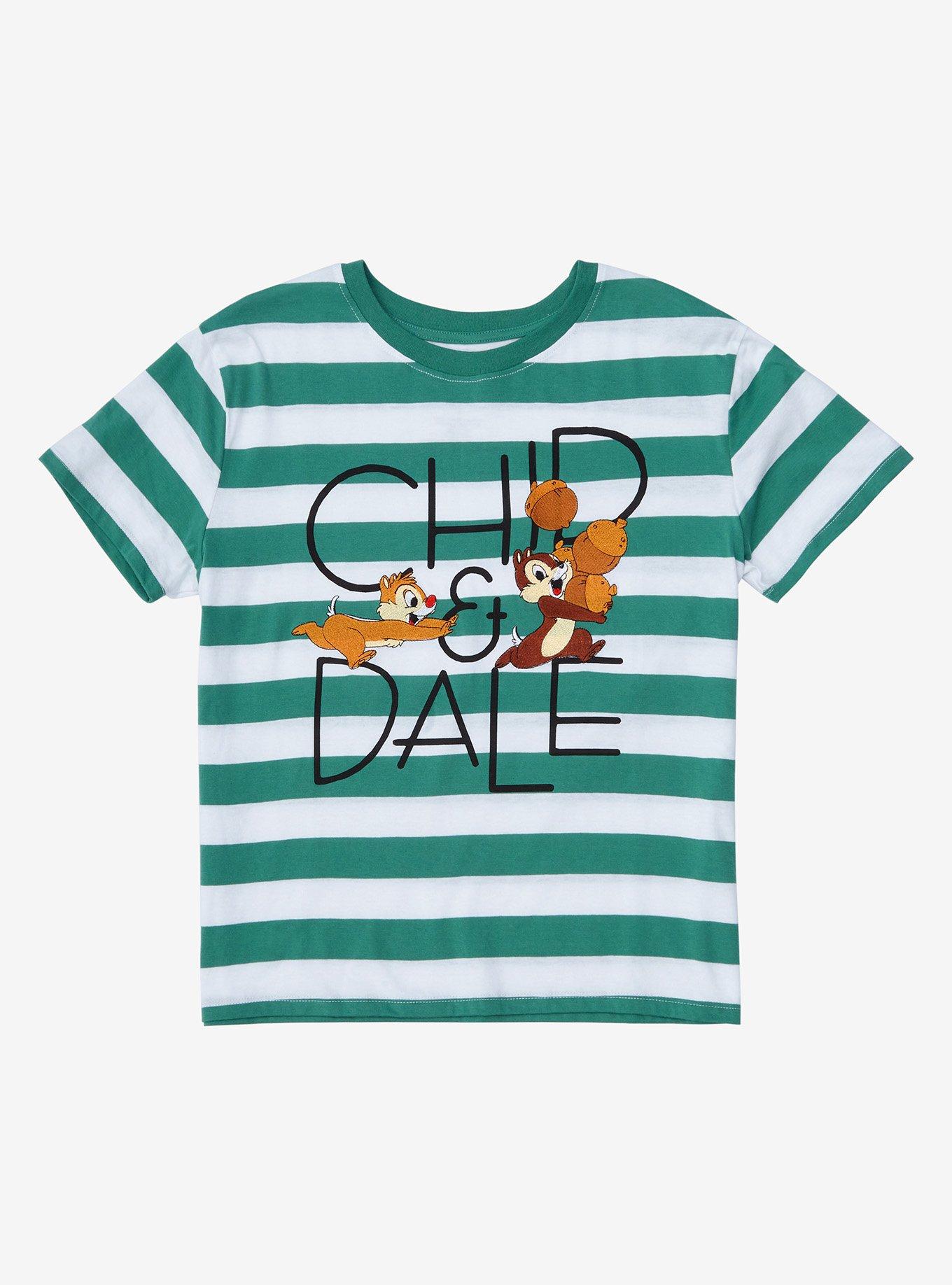Disney Chip 'n Dale Striped Women's T-Shirt - BoxLunch Exclusive, WHITE, hi-res
