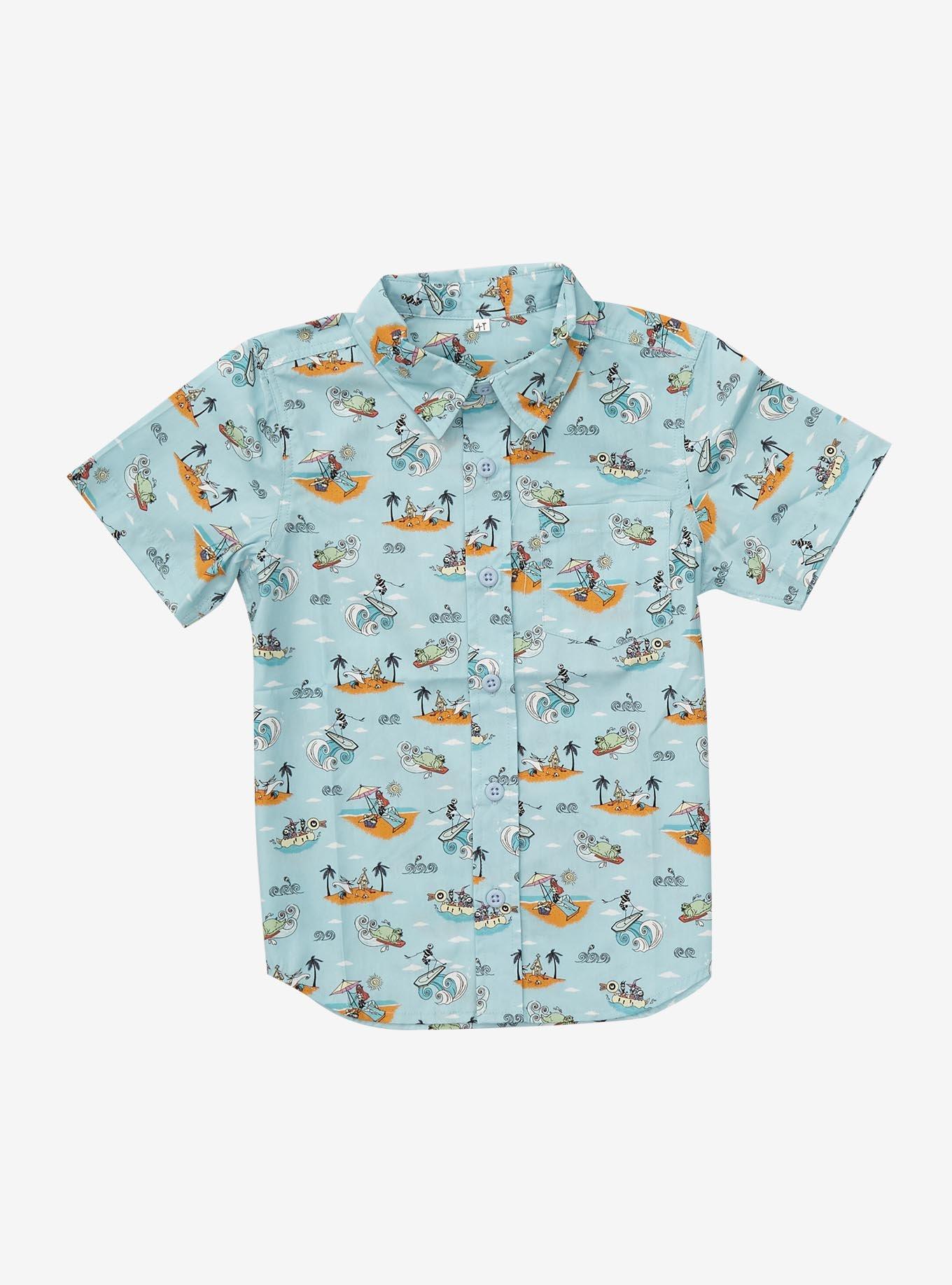 Our Universe Disney The Nightmare Before Christmas Summer Toddler Woven Button-Up - BoxLunch Exclusive, MULTI, hi-res