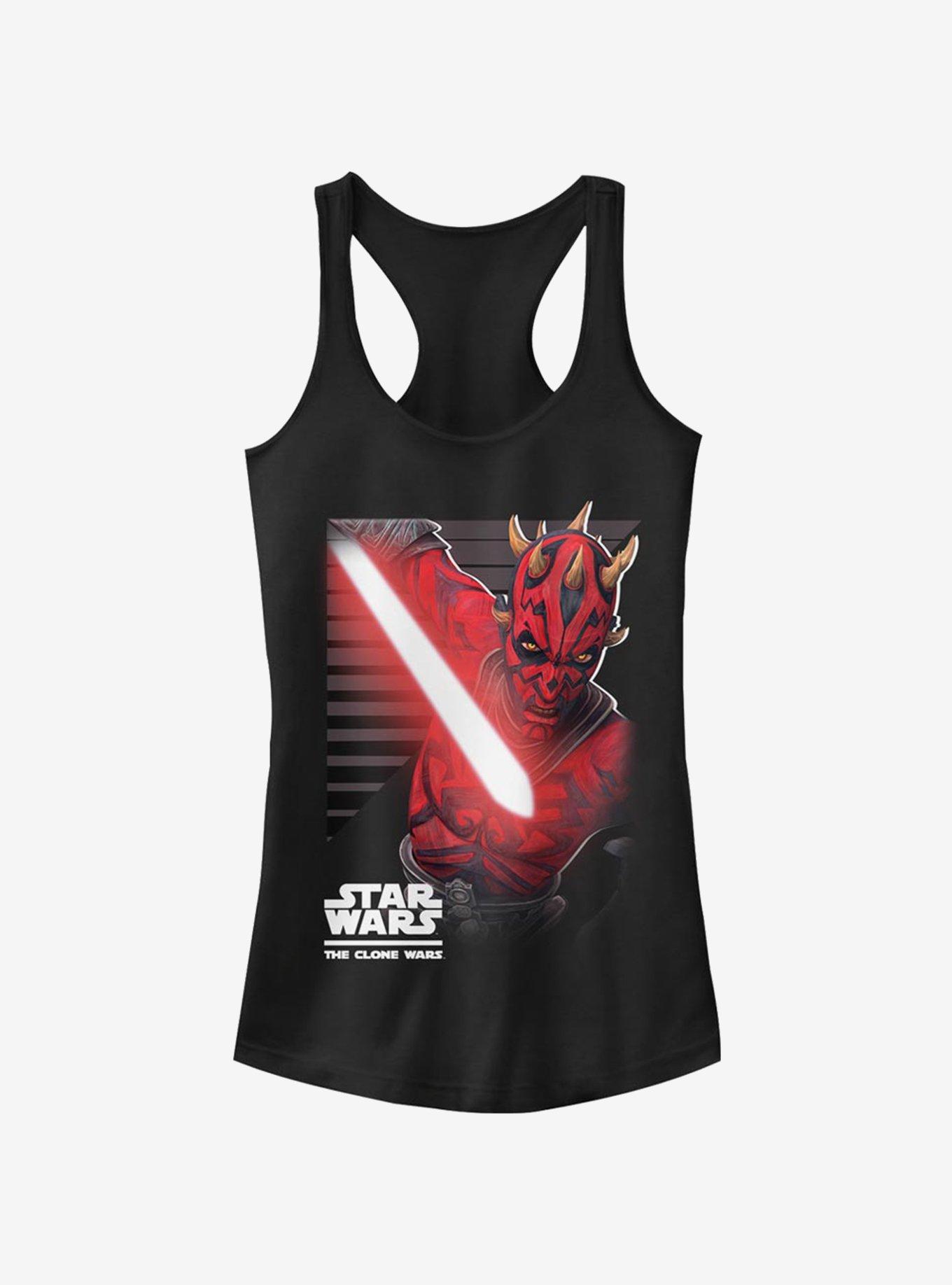 Star Wars The Clone Wars Maul Strikes Girls Tank, BLACK, hi-res