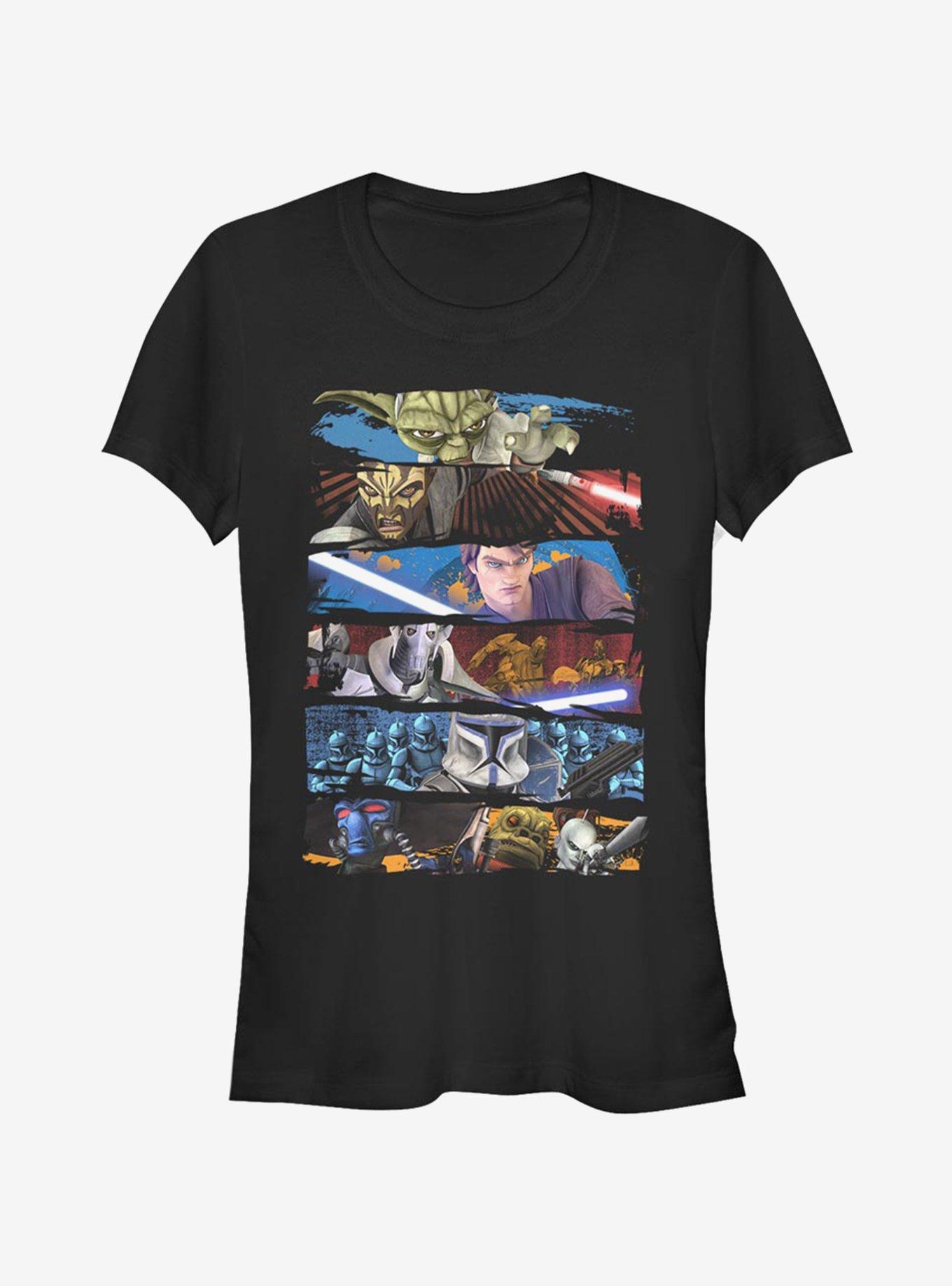Star Wars The Clone Wars Face Off Girls T-Shirt