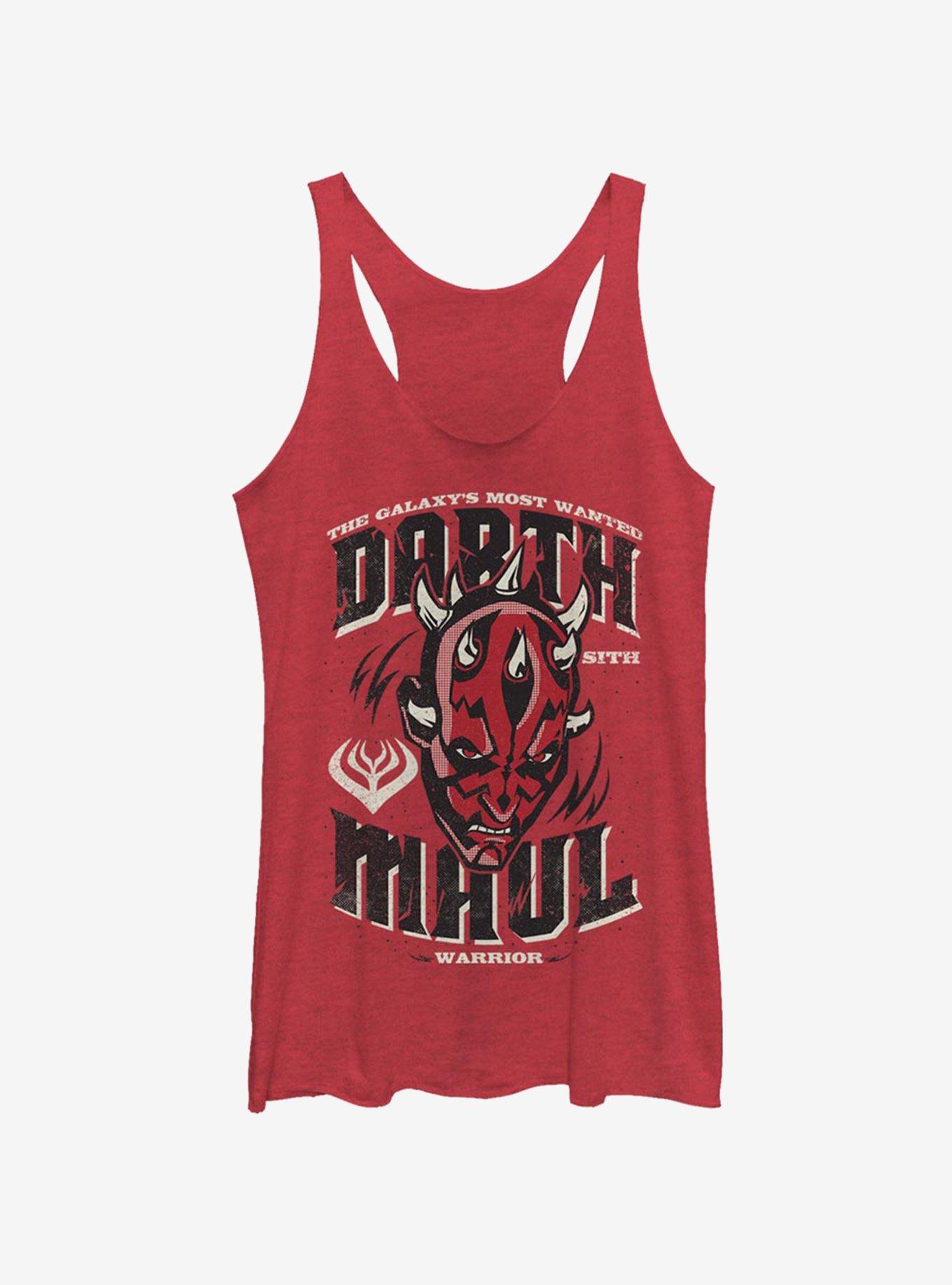 Star Wars The Clone Wars Darth Maul Girls Tank, RED HTR, hi-res