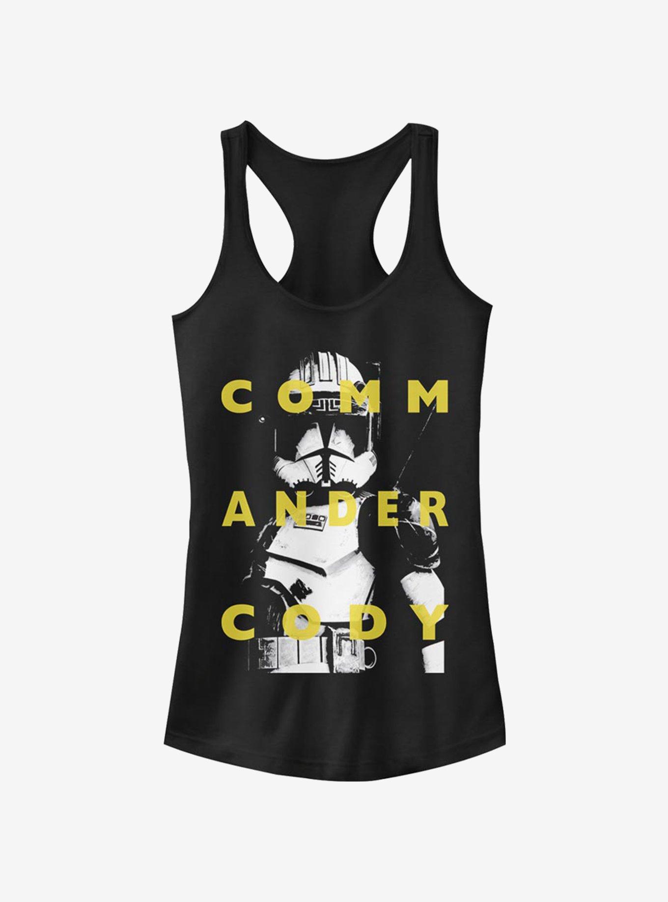 Star Wars The Clone Wars Cody Text Girls Tank, BLACK, hi-res