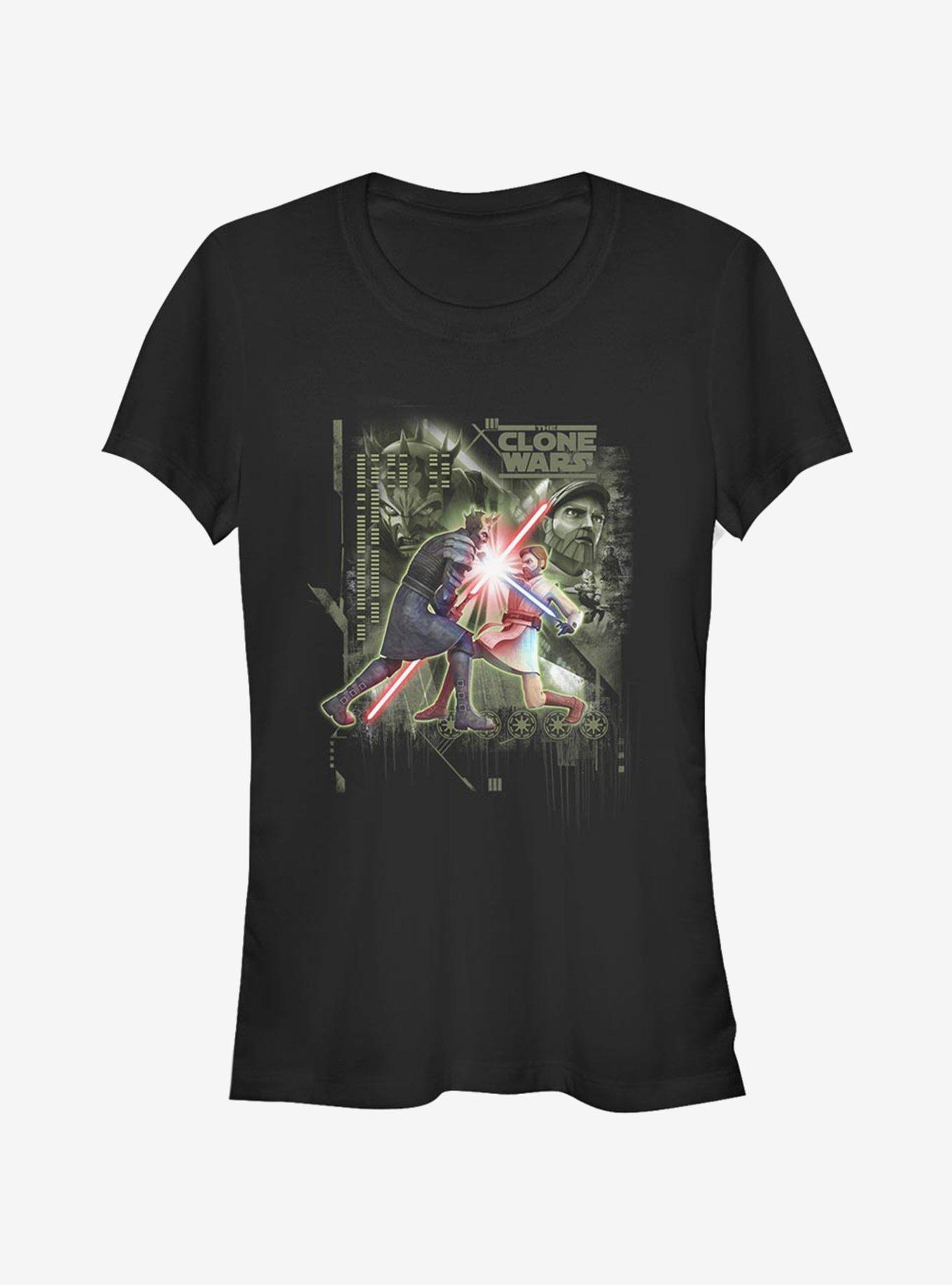 Star Wars The Clone Wars Saber Duel Girls T-Shirt