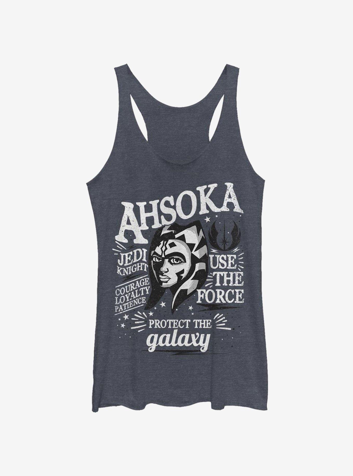 Star Wars The Clone Wars Ahsoka Girls Tank, NAVY HTR, hi-res