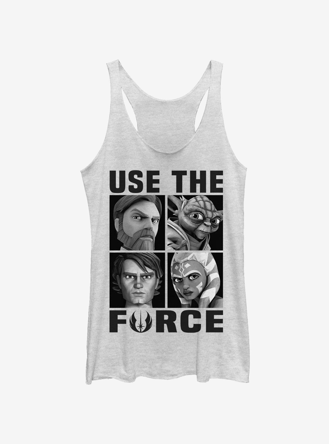 Star Wars The Clone Wars Force Users Girls Tank, WHITE HTR, hi-res